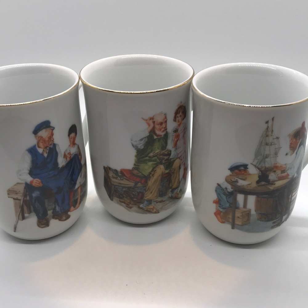 Norman Rockwell Porcelain Mugs